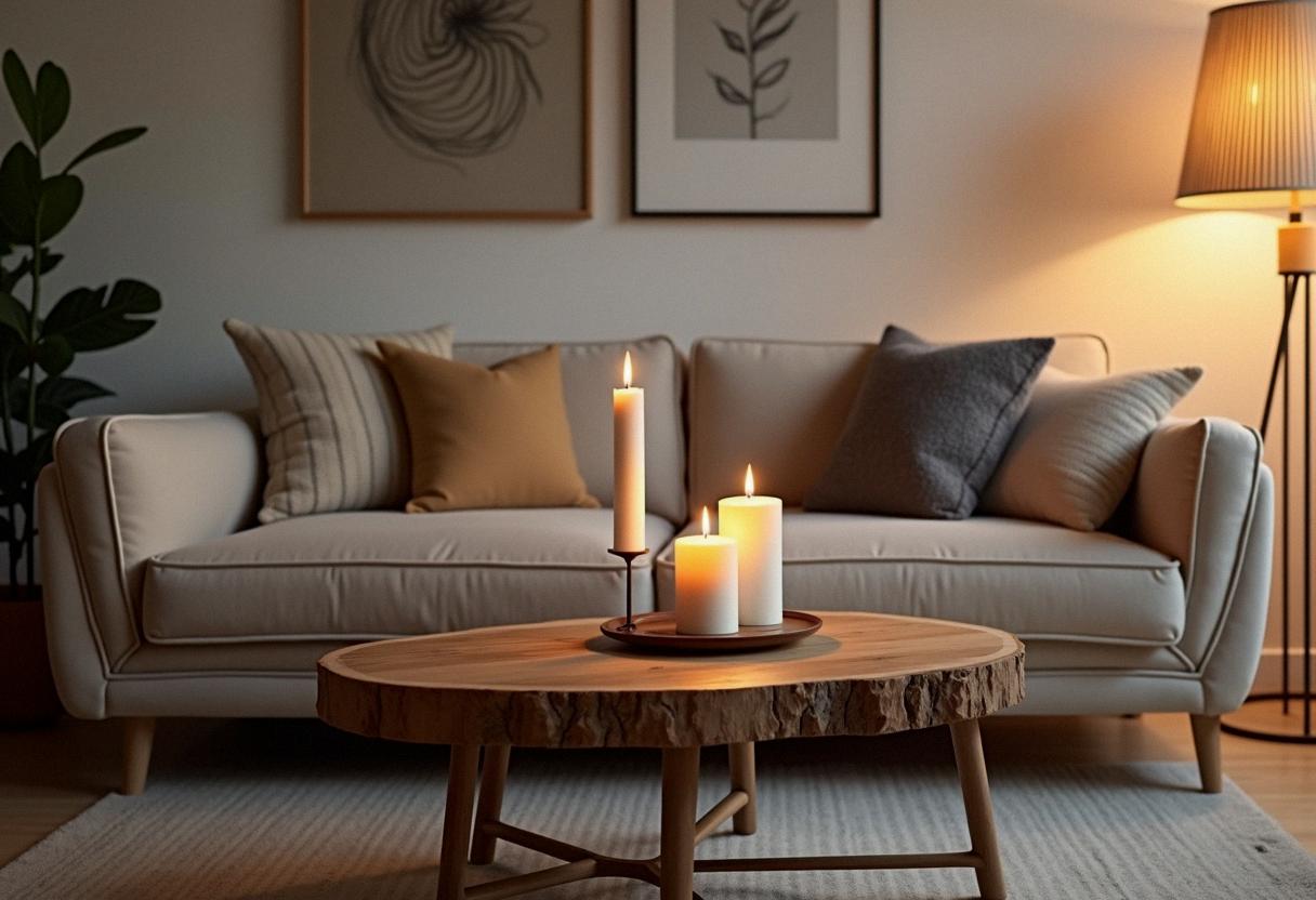 living room decor candle