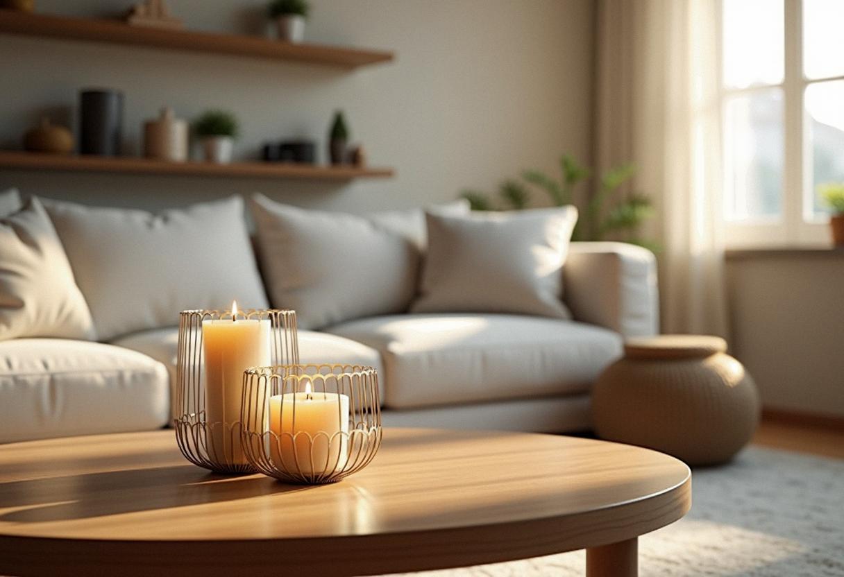 living room decor candle