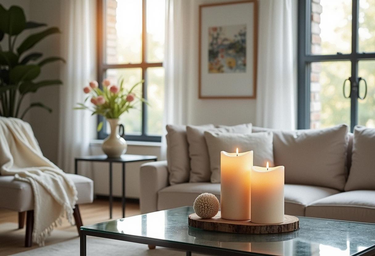 living room decor candle