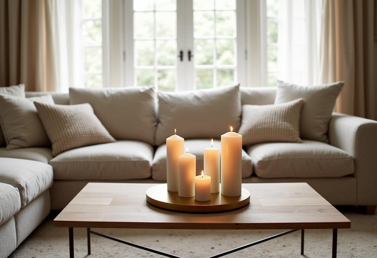 living room decor candle