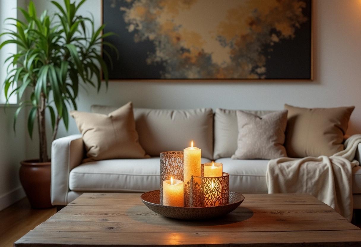 living room decor candle
