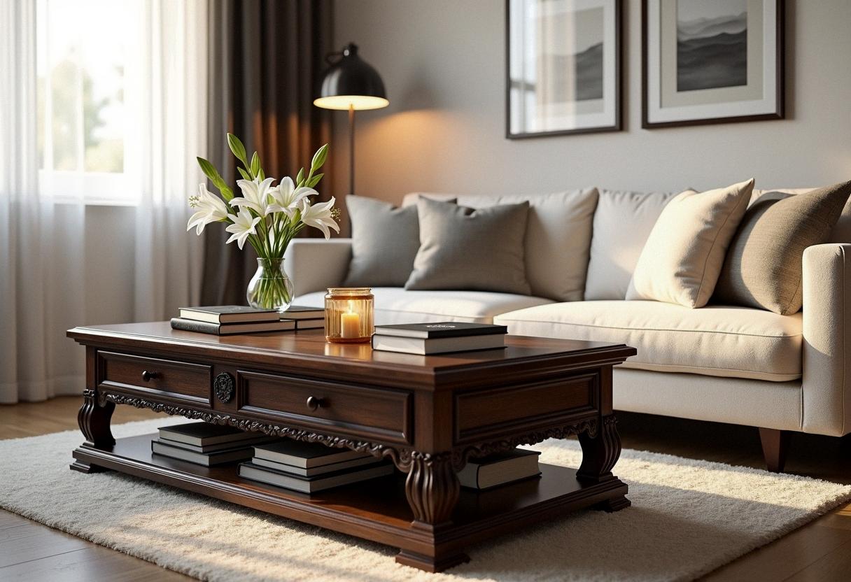 living room decor coffee table