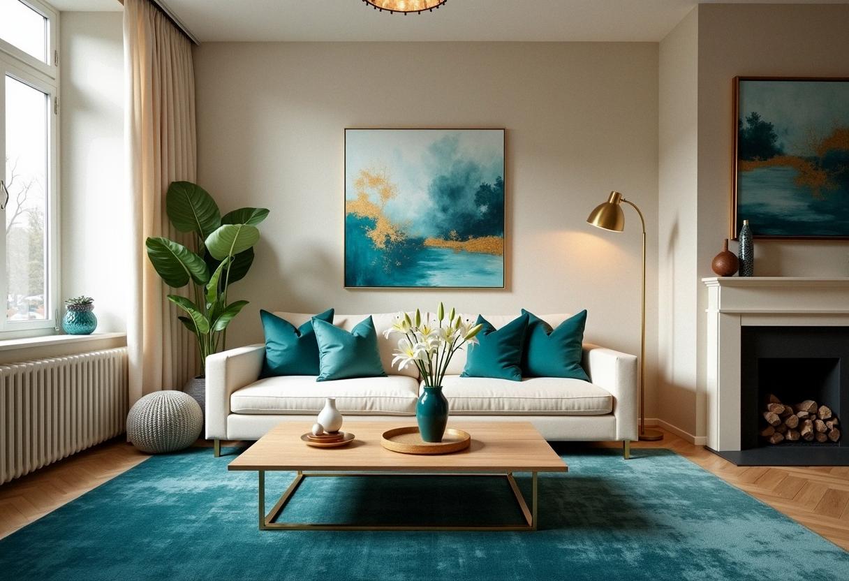 living room decor colorful