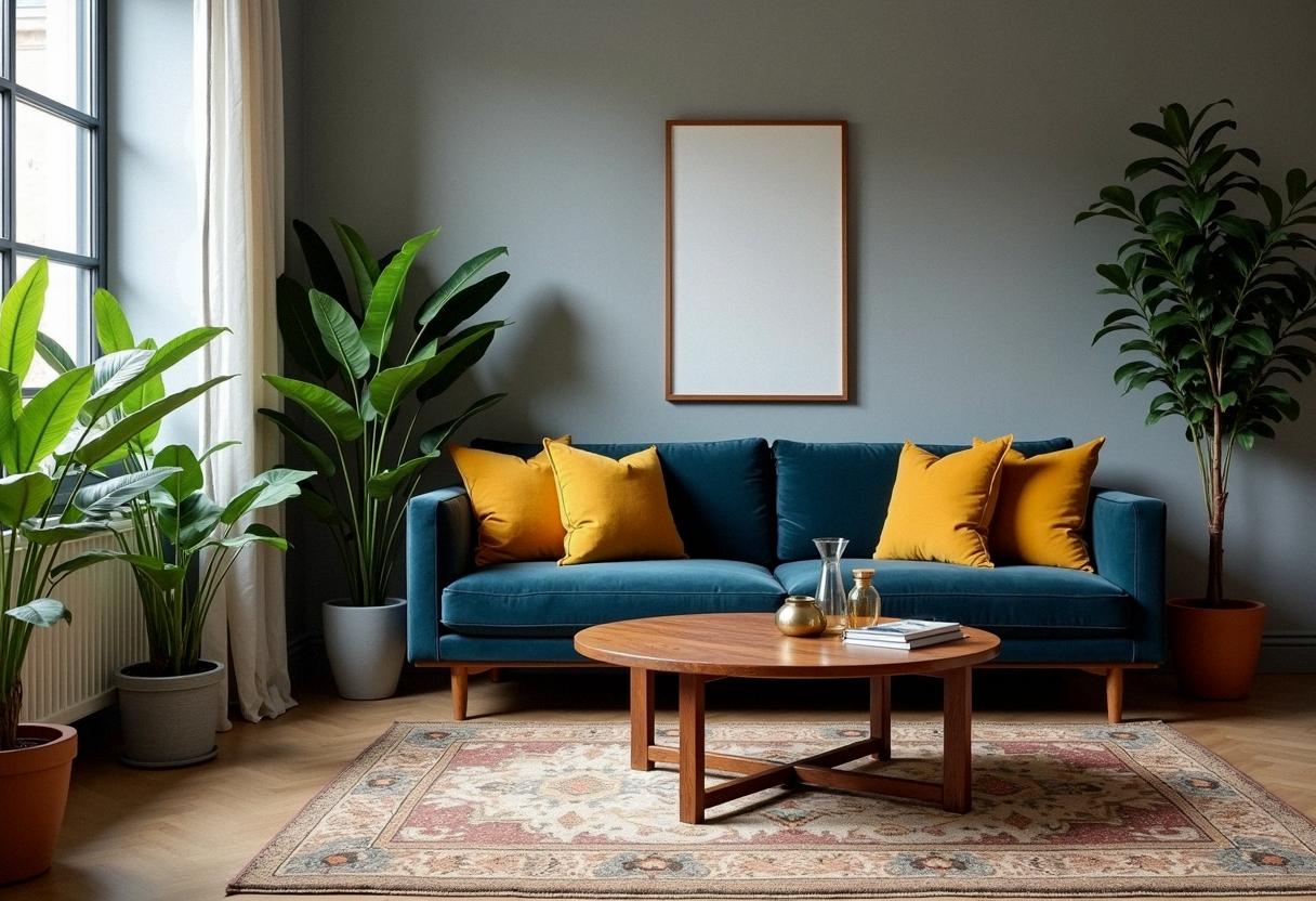 living room decor colorful