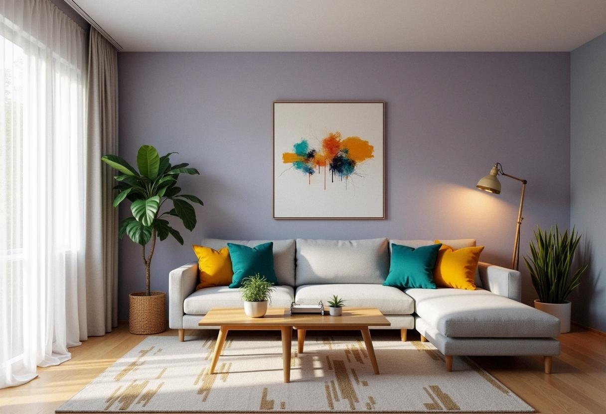 living room decor colorful