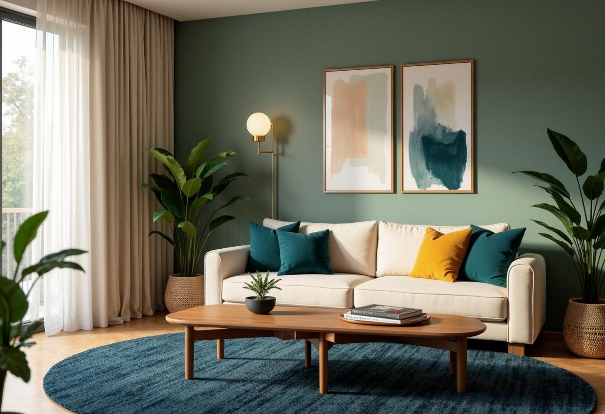 living room decor colorful
