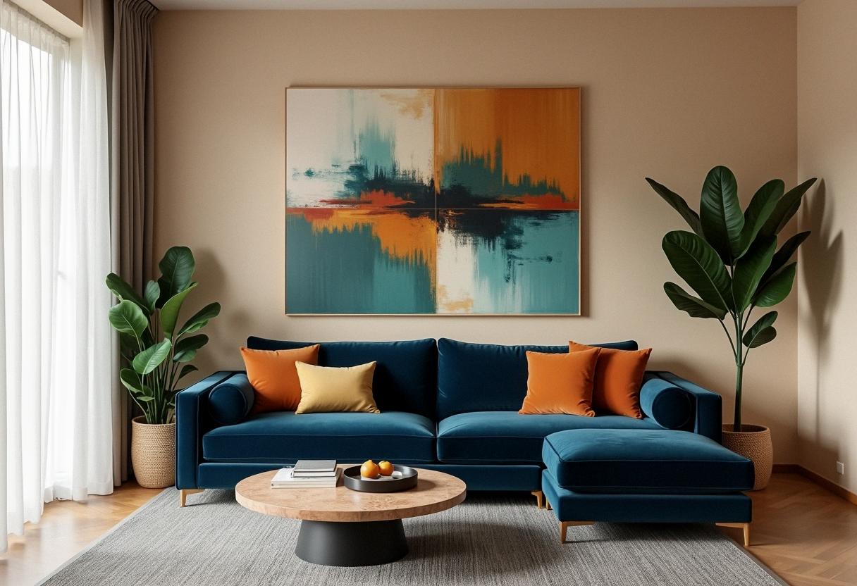 living room decor colorful