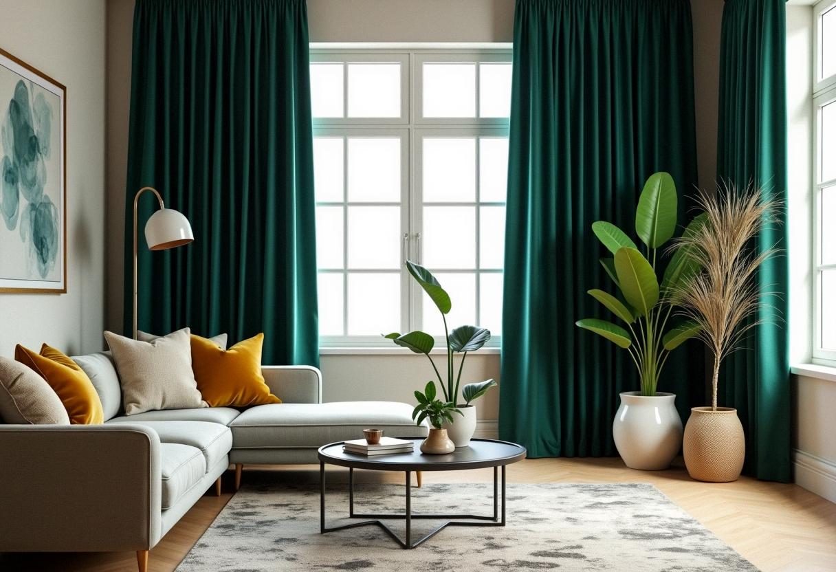 living room decor curtains