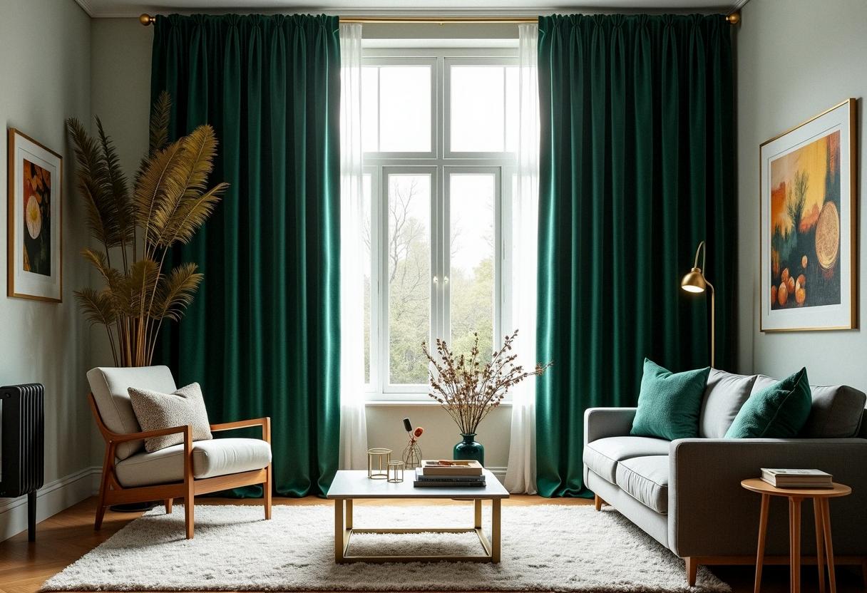 living room decor curtains
