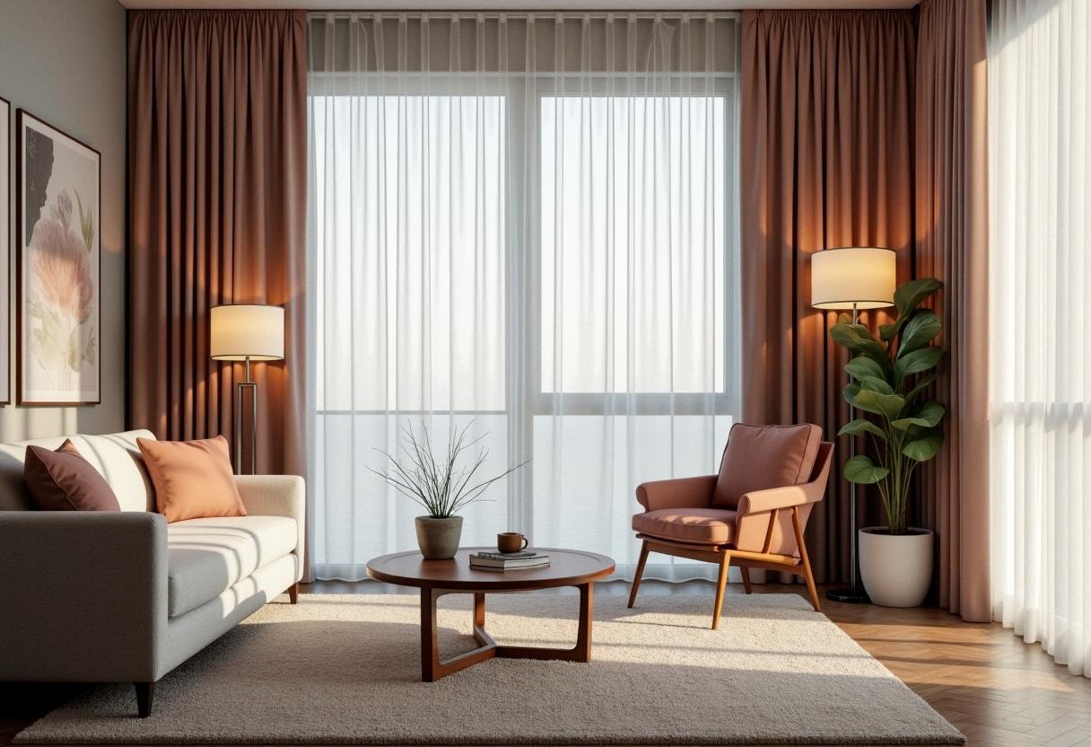 living room decor curtains