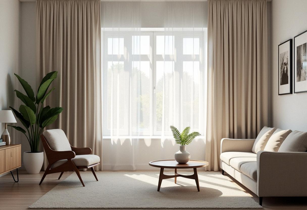 living room decor curtains