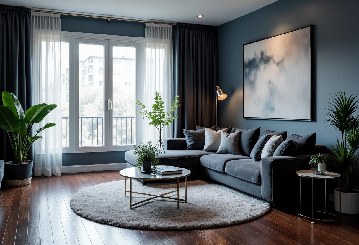 living room decor dark floors