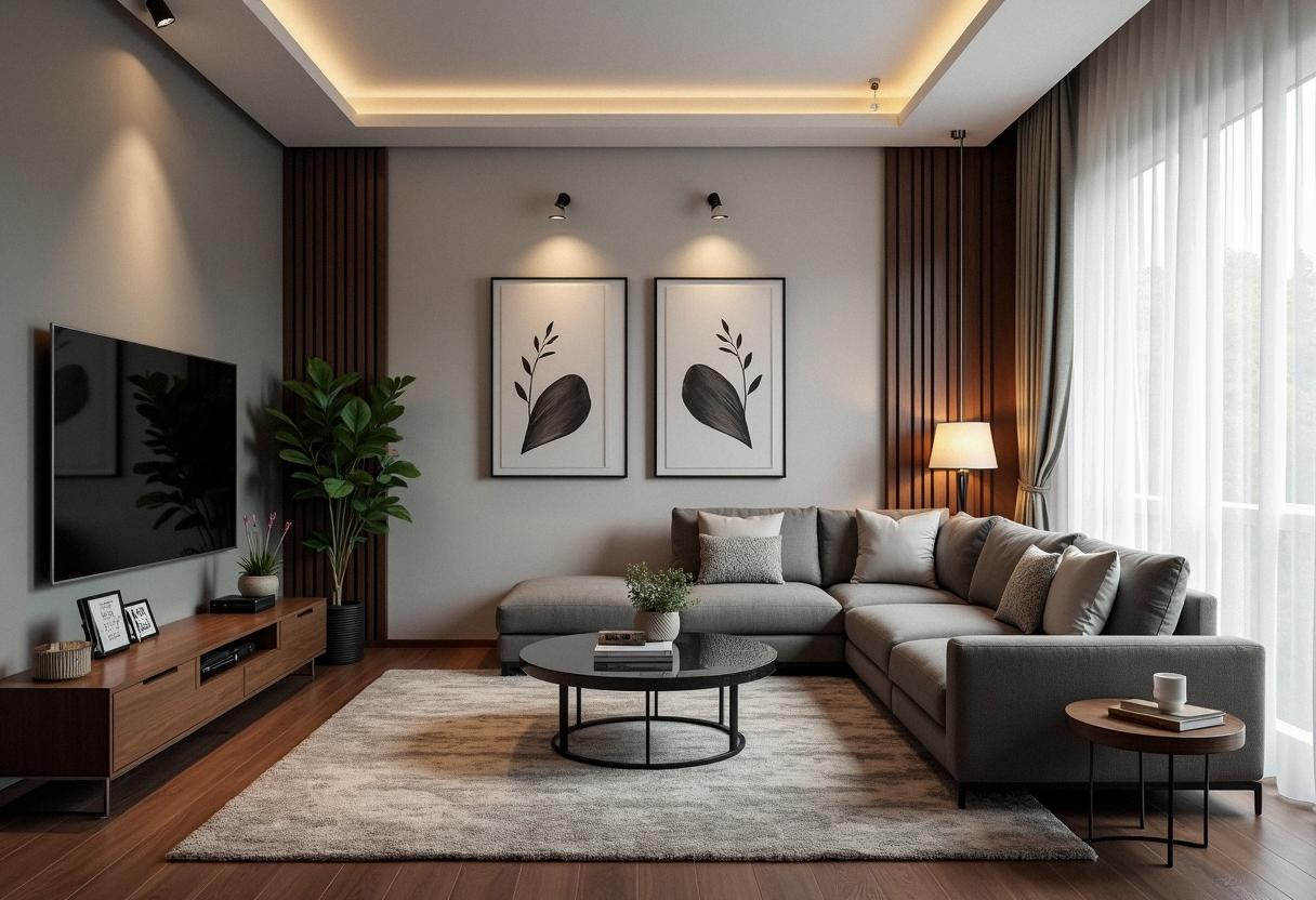 living room decor dark floors