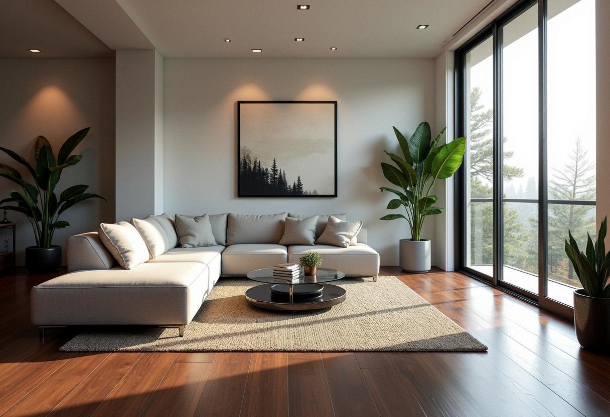 living room decor dark floors