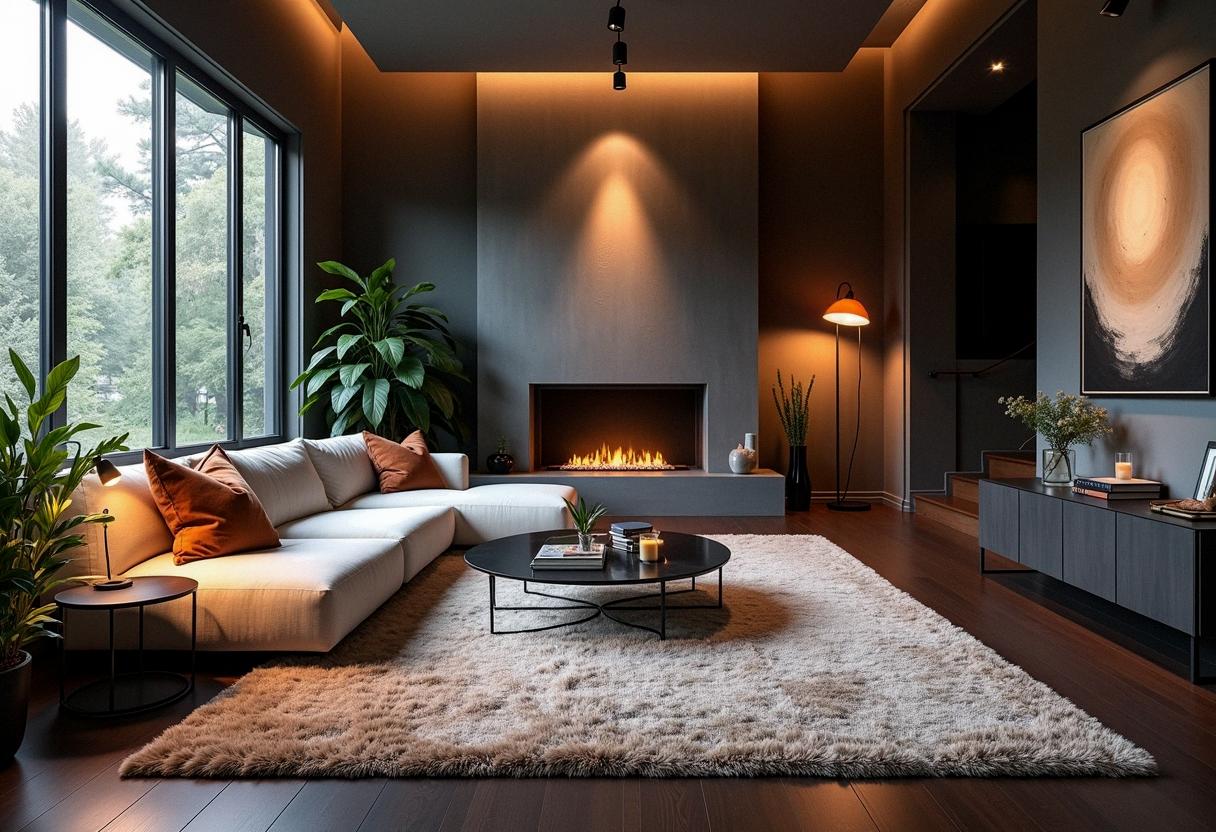 living room decor dark floors