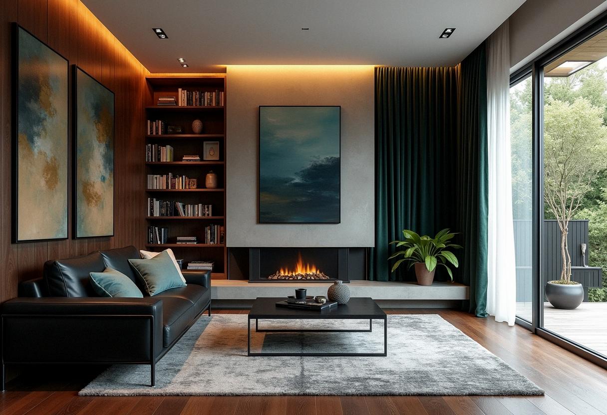 living room decor dark floors
