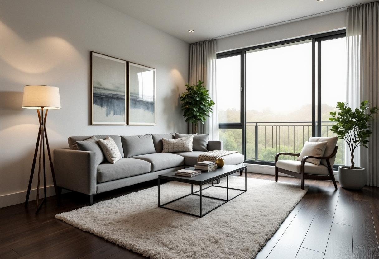 living room decor dark floors