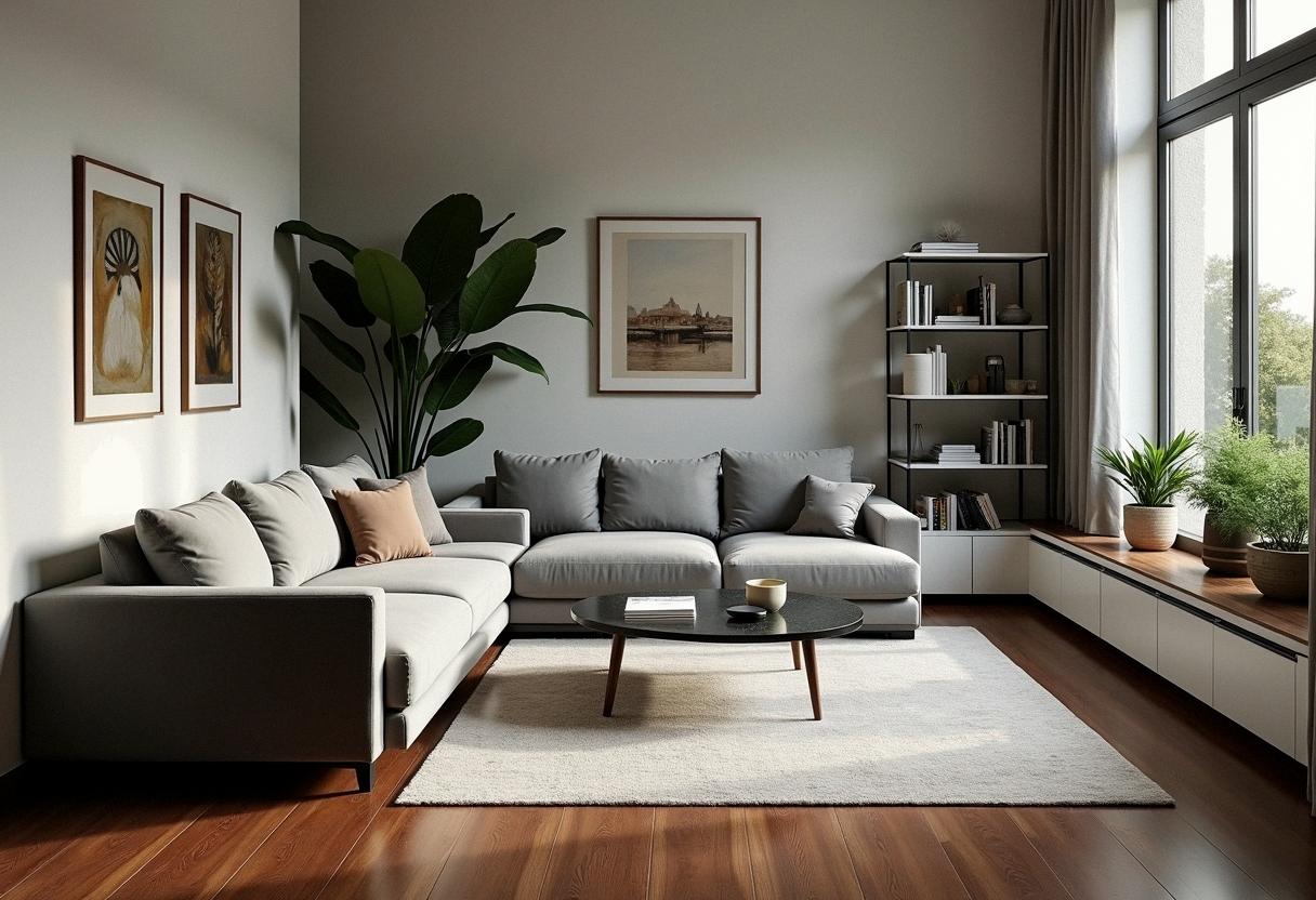 living room decor dark floors