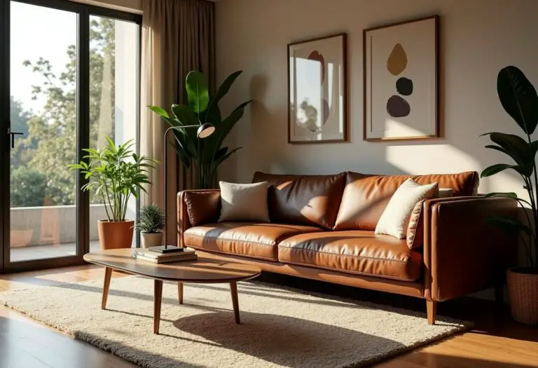Living Room Decor Leather Sofa 00001