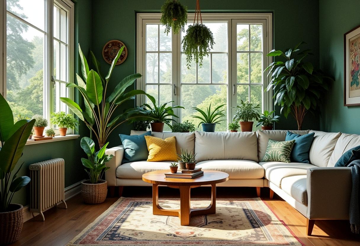 living room decor plants