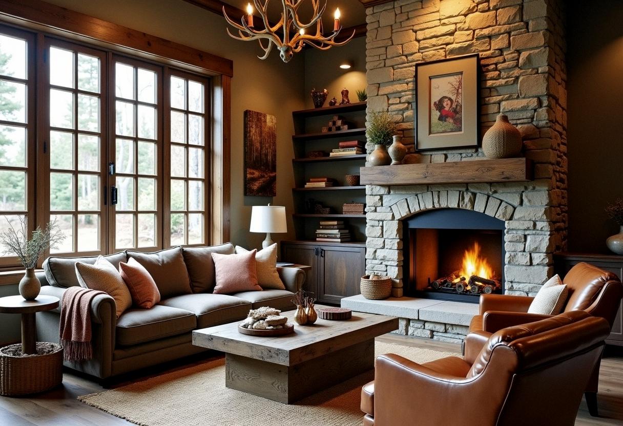 living room decor rustic