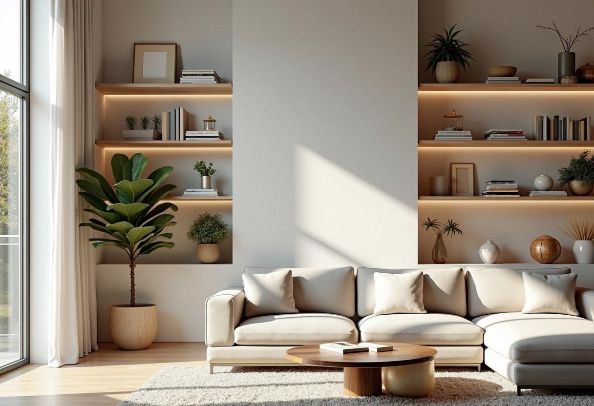 living room decor shelves