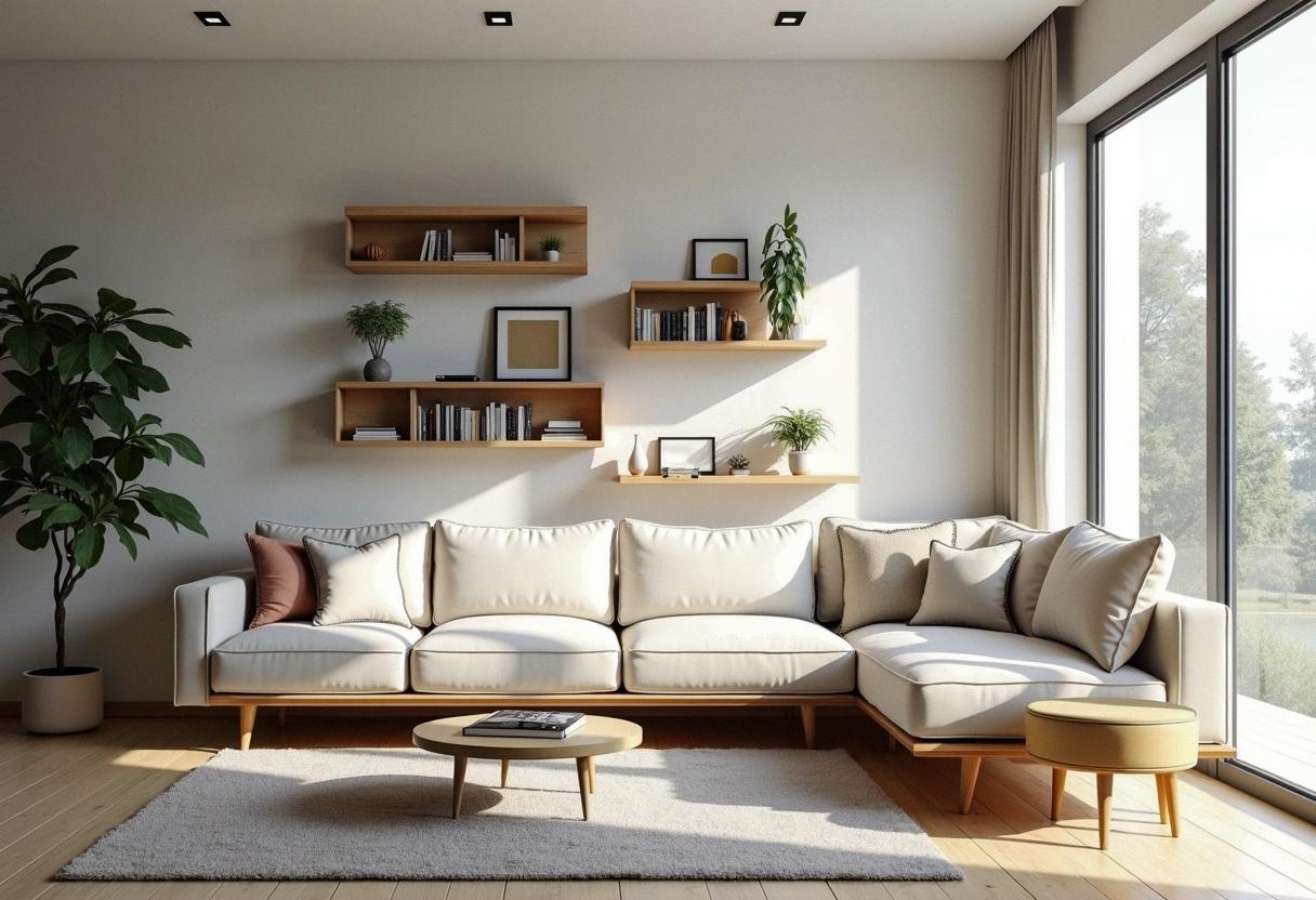 living room decor shelves
