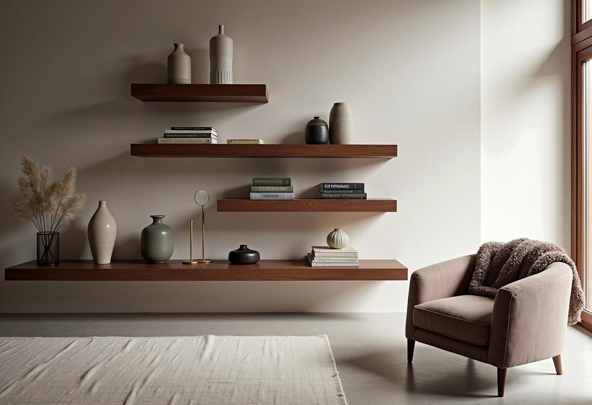 living room decor shelves