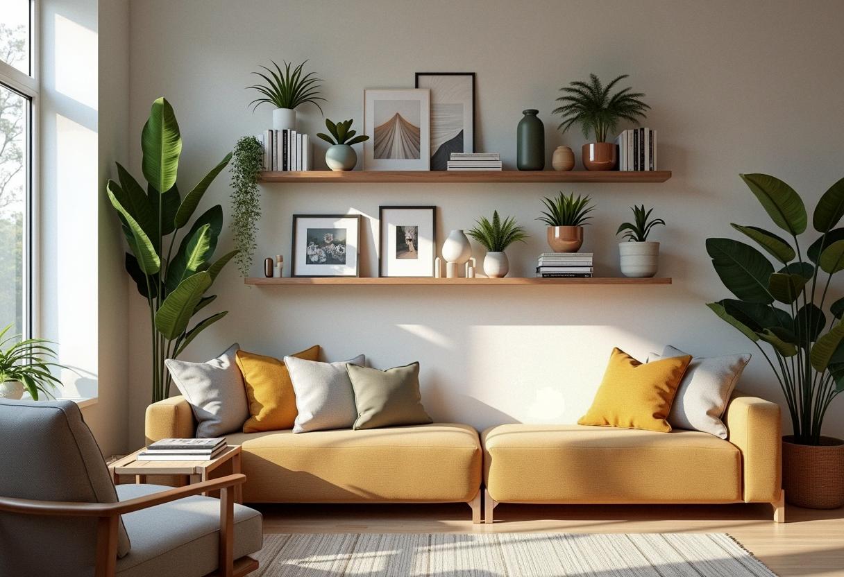 living room decor shelves