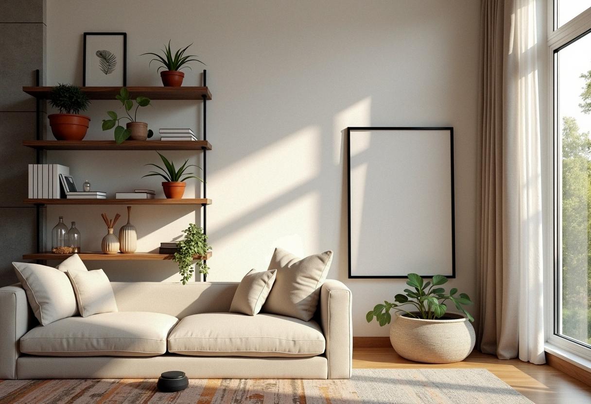 living room decor shelves