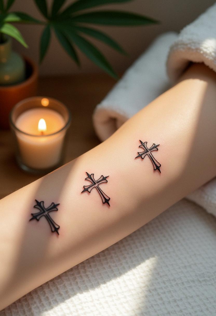 3 cross tattoo