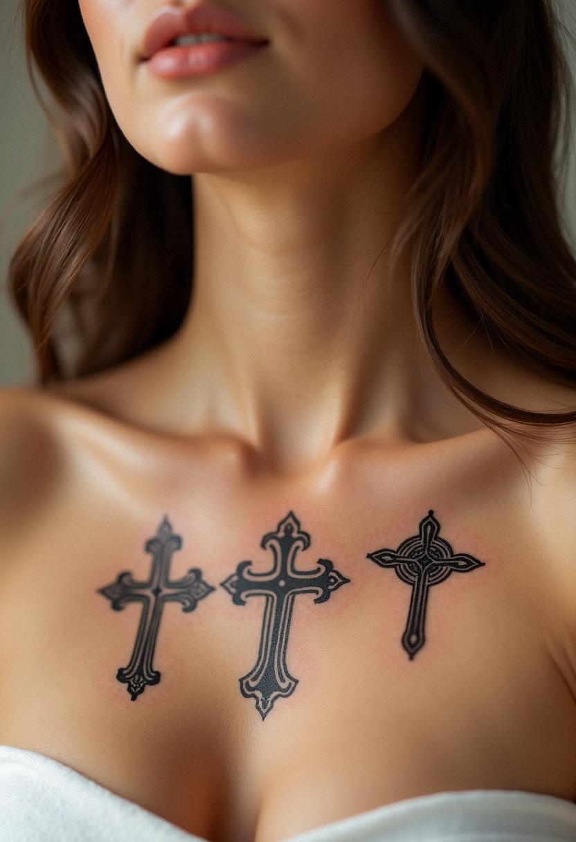 3 cross tattoo