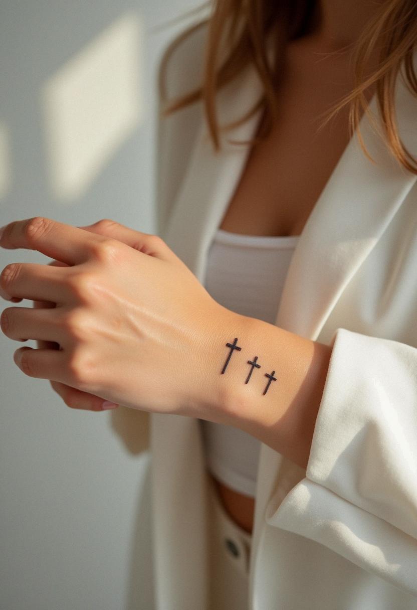 3 cross tattoo