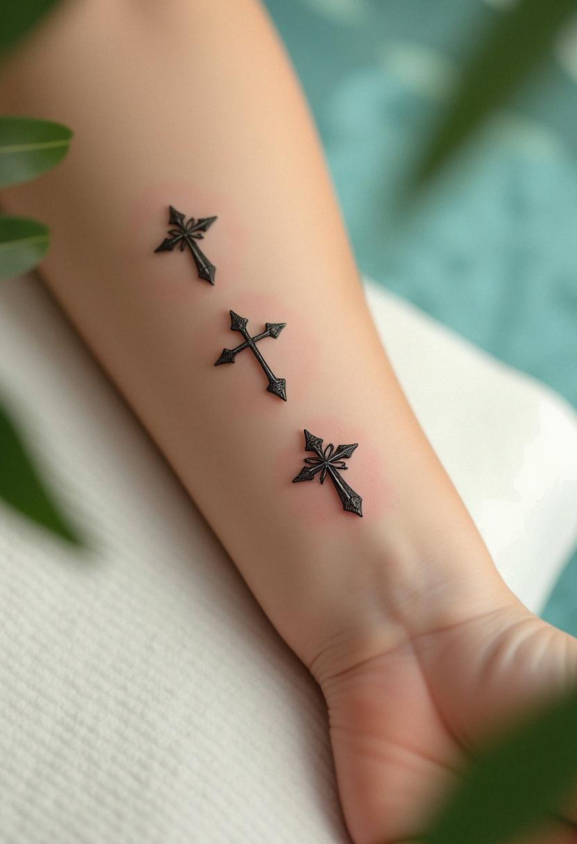 3 cross tattoo