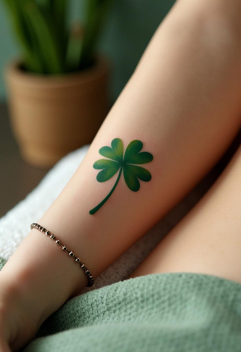 4 leaf clover tattoo