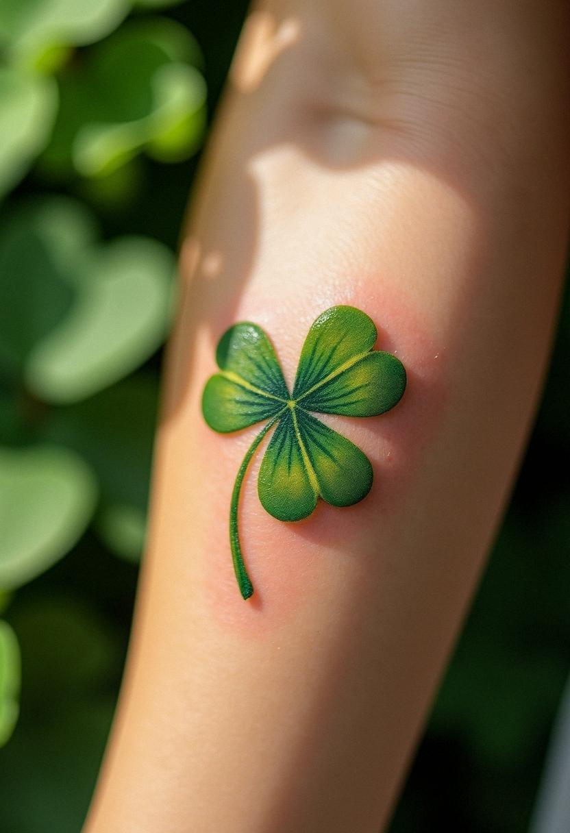 4 leaf clover tattoo