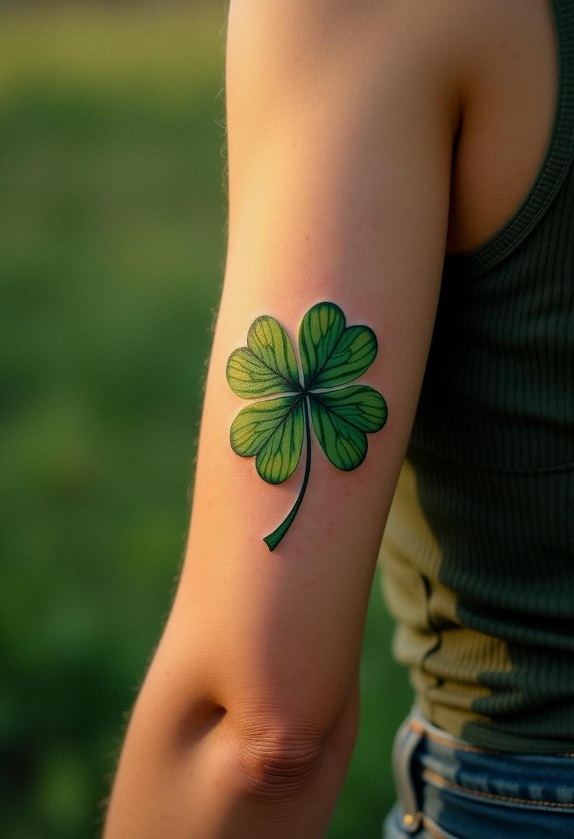 4 leaf clover tattoo