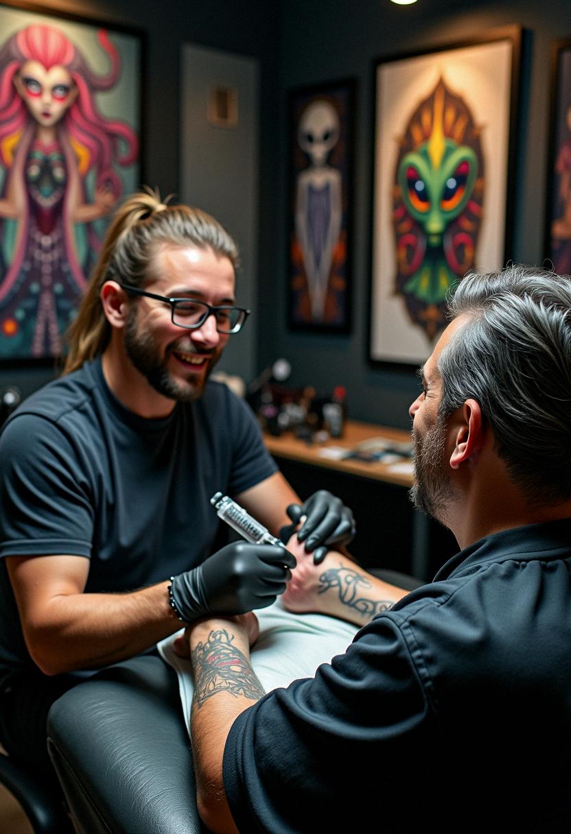 alien tattoos