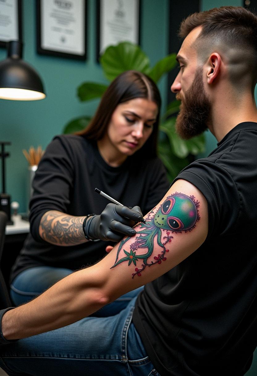 alien tattoos