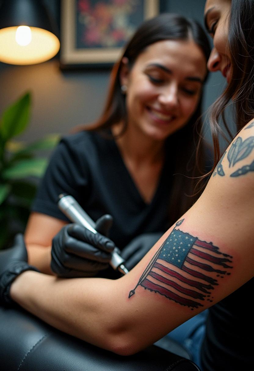 american flag tattoo