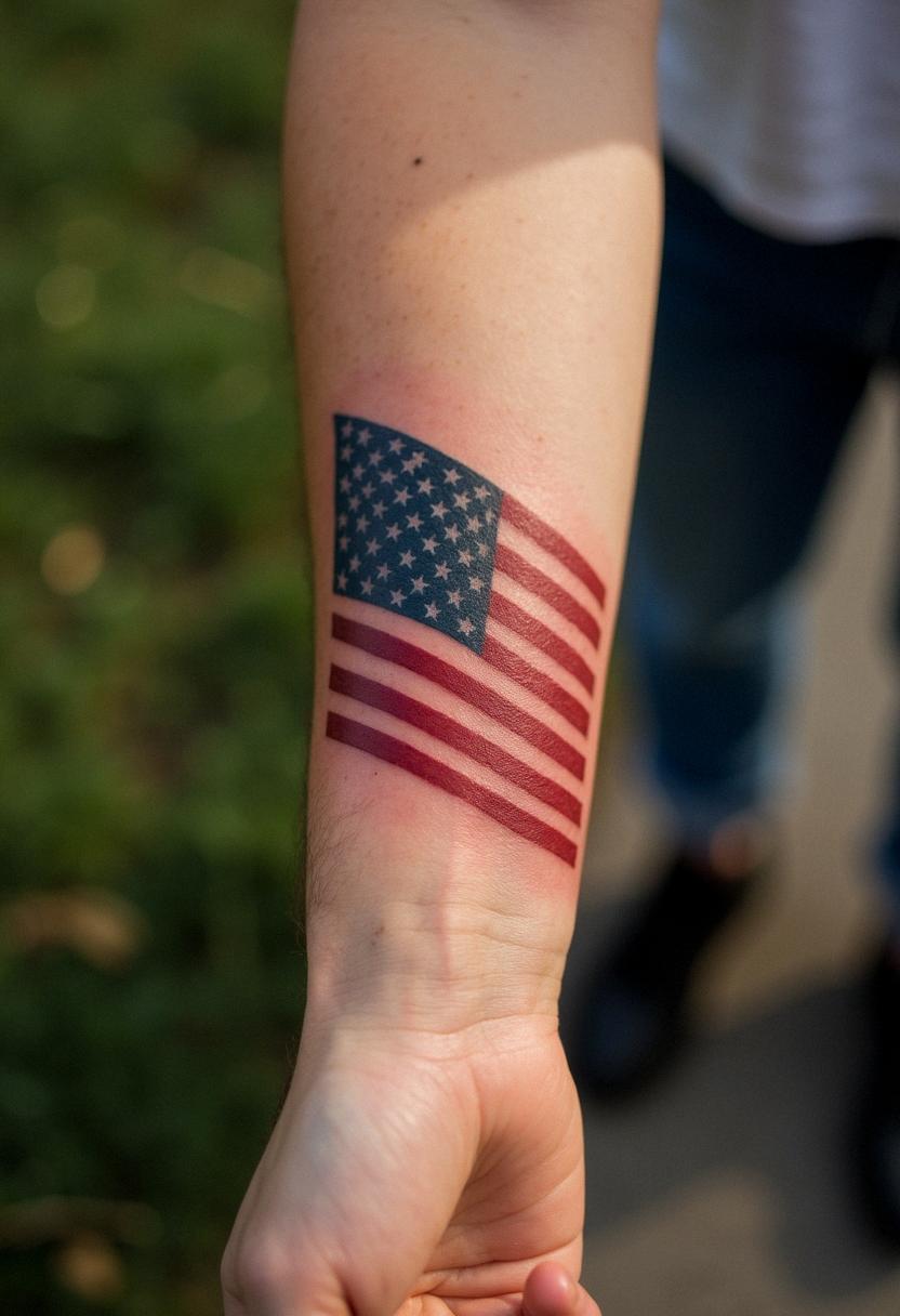 american flag tattoo
