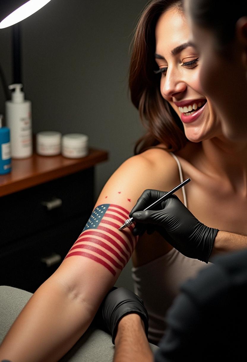 american flag tattoo