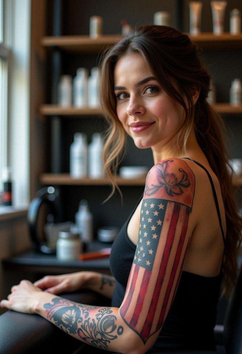 american flag tattoo