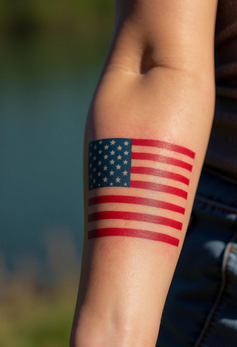 american flag tattoo