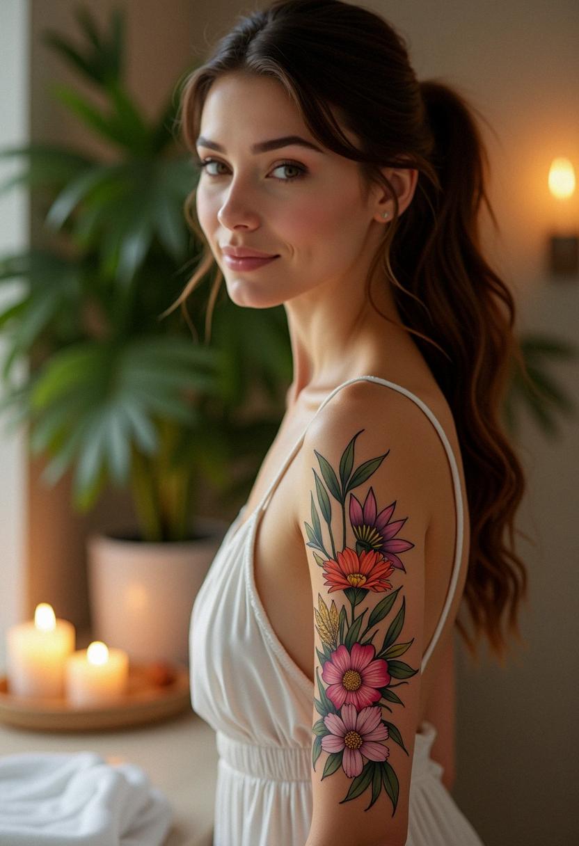 april birth flower tattoo