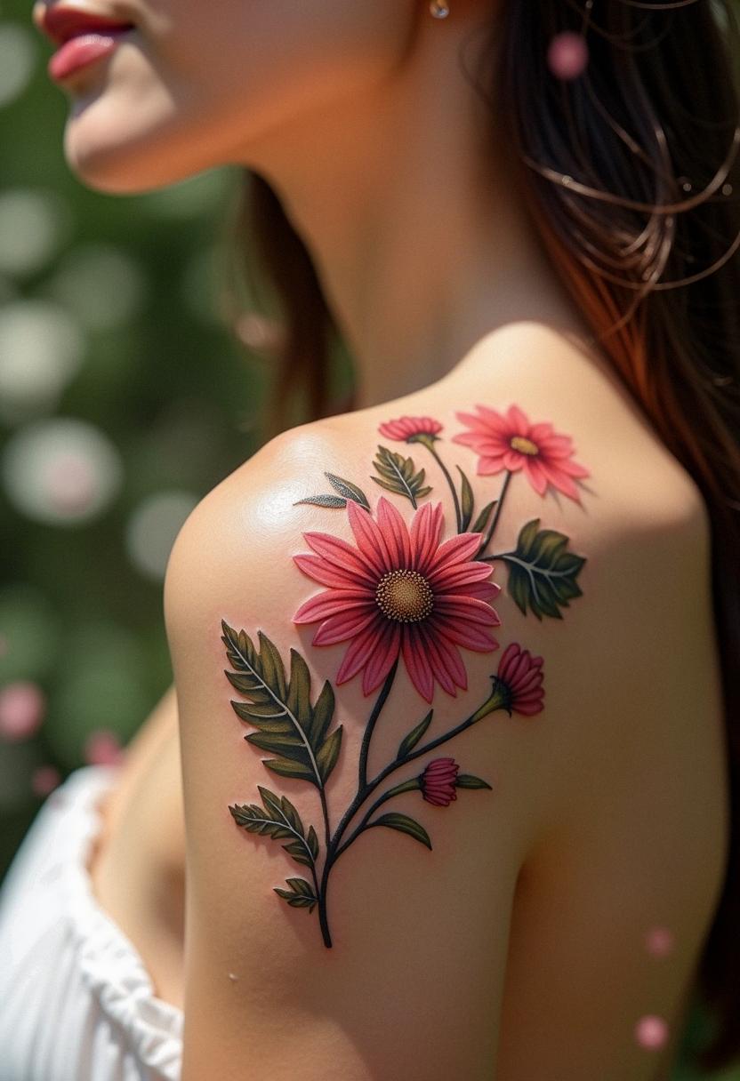 april birth flower tattoo