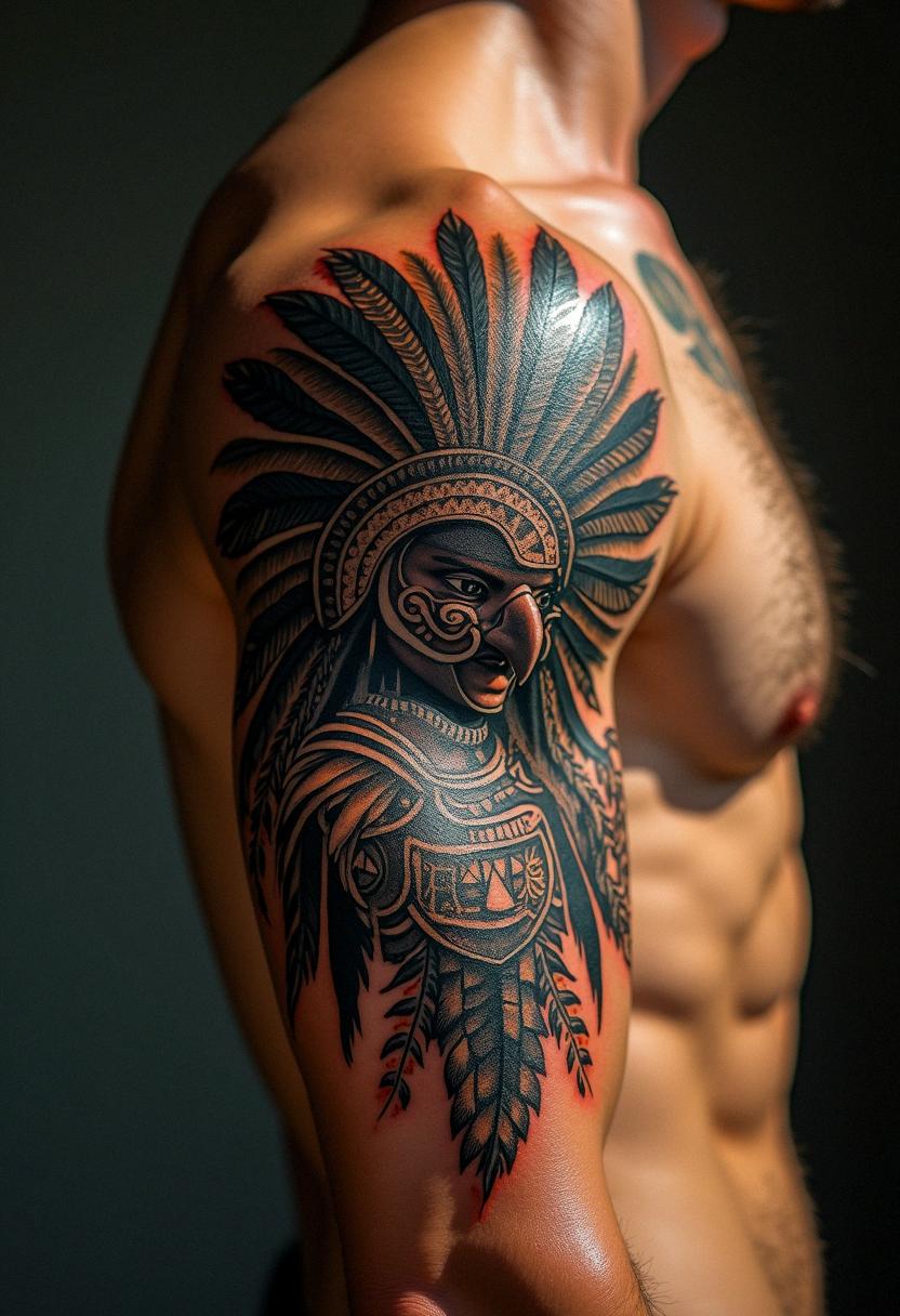 aztec eagle warrior tattoo