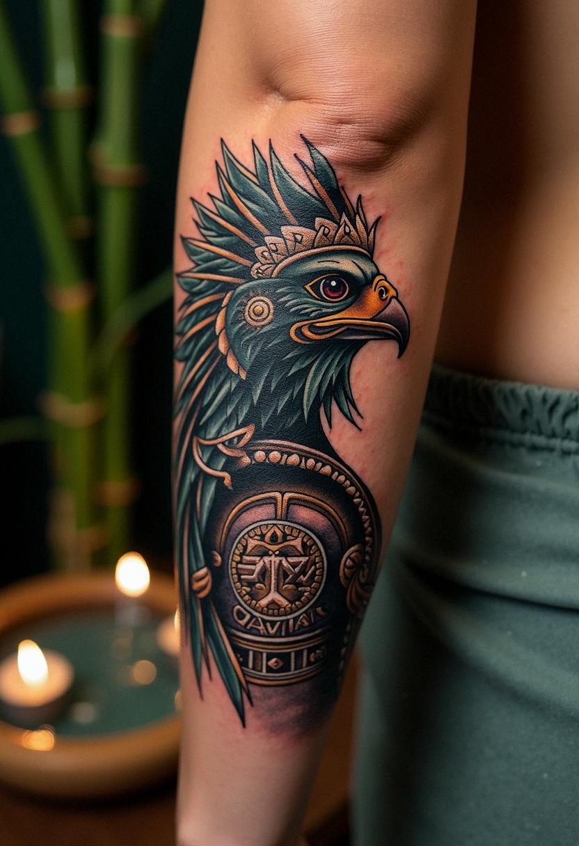 aztec eagle warrior tattoo