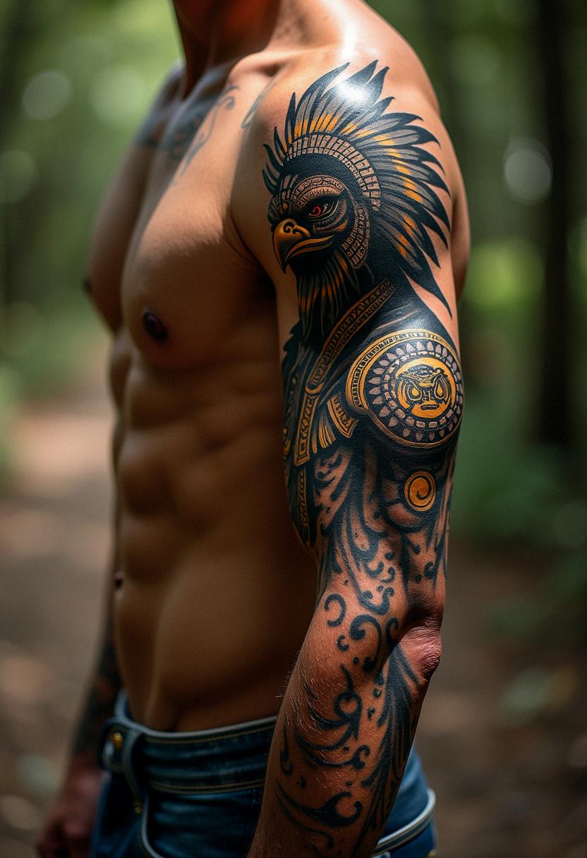 aztec eagle warrior tattoo