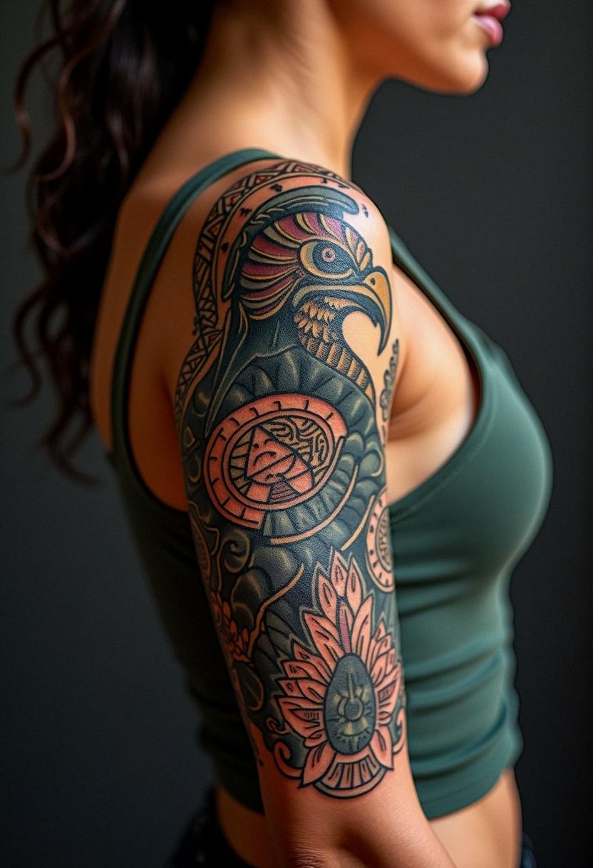 aztec eagle warrior tattoo
